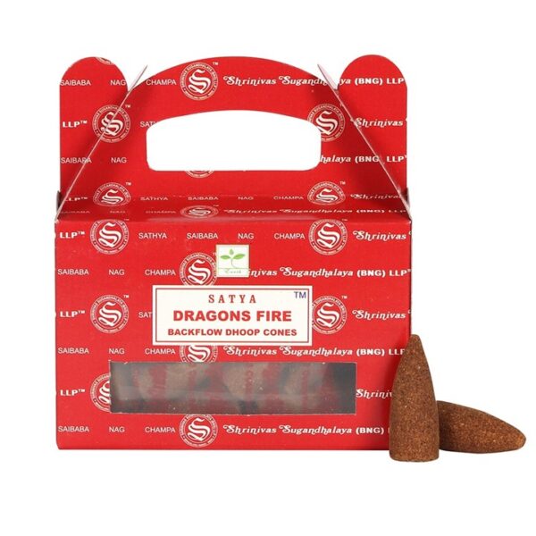 Set of 6 Packets of Dragons Fire Backflow Dhoop Cones by Satya - Image 2