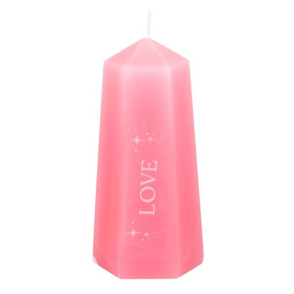 Love Crystal Candle with Rough Rose Quartz - Image 3