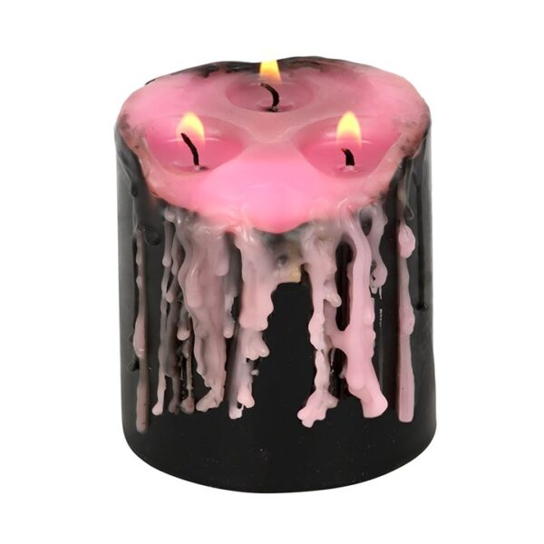 Small Pink Vampire Tears Pillar Candle - Image 3