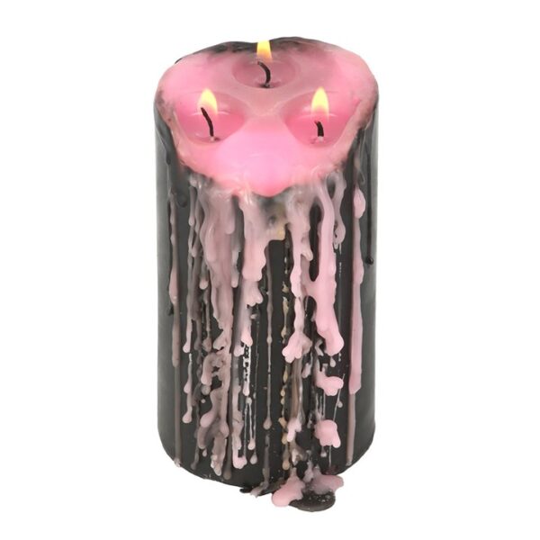 Large Pink Vampire Tears Pillar Candle - Image 3