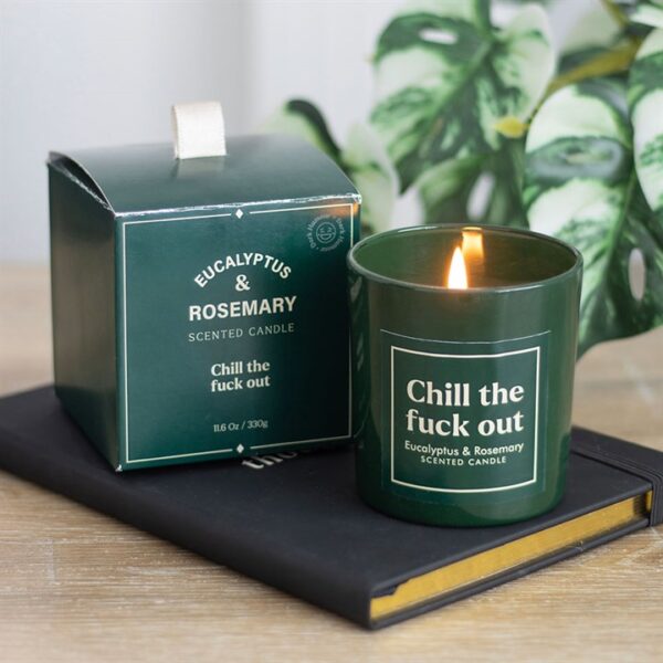 Sweary Chill Out Eucalyptus & Rosemary Candle - Image 2