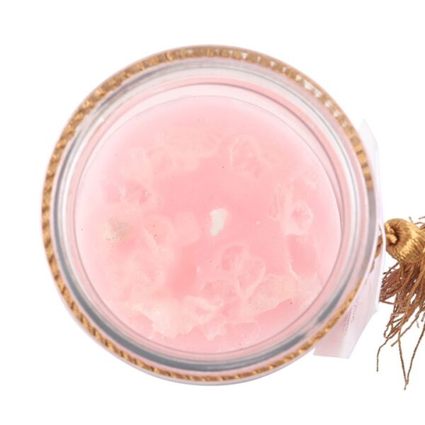 Mystic Rose Tube Candle with Rose Quartz Crystals - Image 4