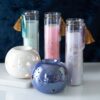 White Sage Tube Candle with Clear Quartz Crystals - Image 5