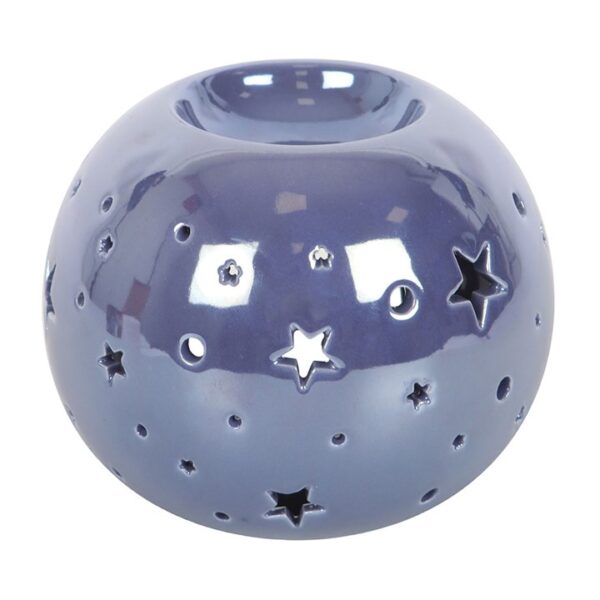 Purple Iridescent Star Oil Burner and Wax Warmer - Image 5