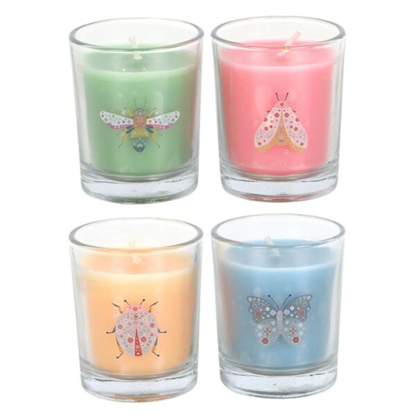 Set of 4 Floral Bug Mandarin & Bergamot Candles - Image 5