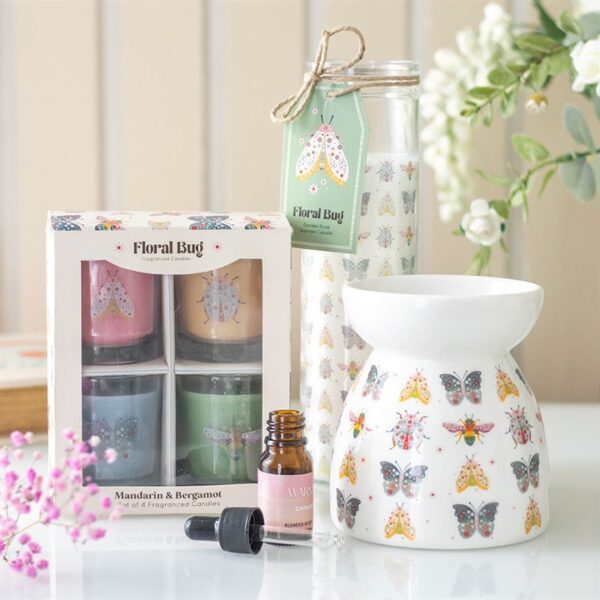 Set of 4 Floral Bug Mandarin & Bergamot Candles - Image 6