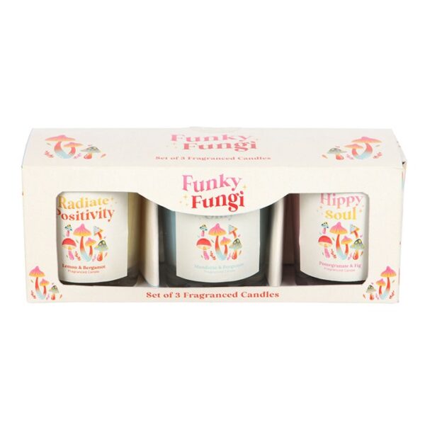 Set of 3 Funky Fungi Mushroom Votive Candles - Image 2