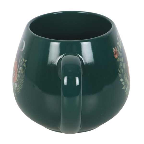 Green Sleeping Fox Rounded Mug - Image 3