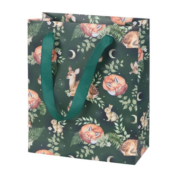 23cm Fawn and Friends Forest Print Gift Bag - Image 4