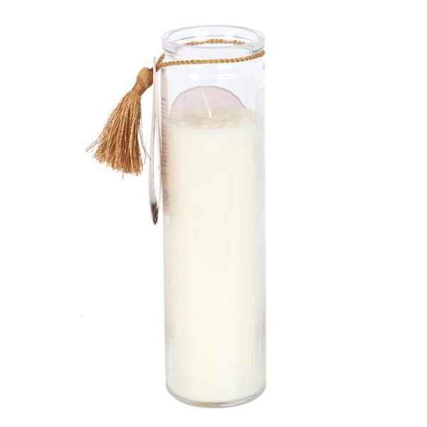 Athena Goddess Tube Candle with Clear Quartz Crystals - Image 3