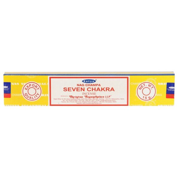 12 Packs of Seven Chakra Incense Sticks by Satya - Image 2