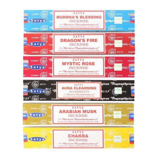 6 Packs of Assorted Fragrance Incense Sticks by Satya - Image 2