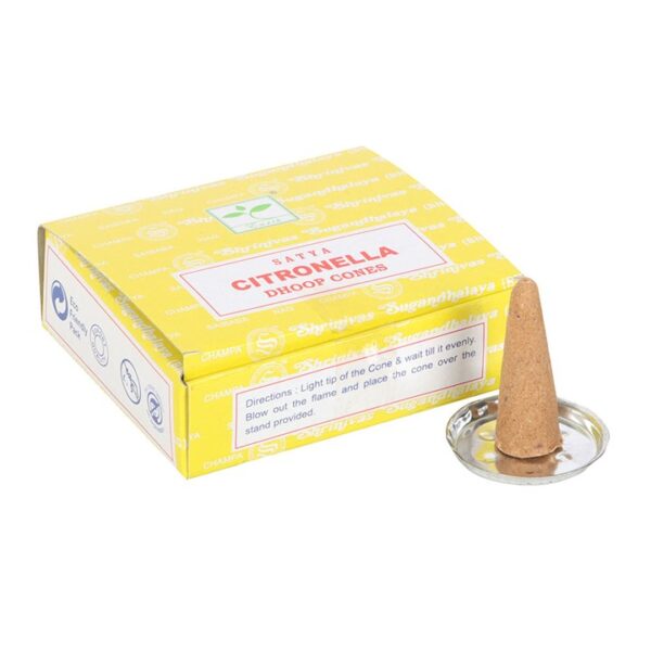 12 Packs of Citronella Dhoop Incense Cones by Satya - Image 2