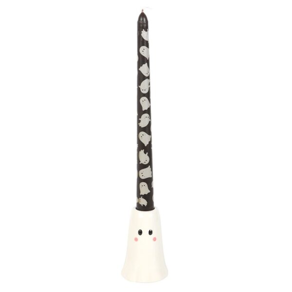 Sweet Ghost Candle Holder with Taper Candle - Image 2