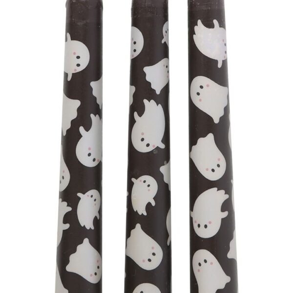 Set of 3 Ghost Print Taper Candles - Image 4