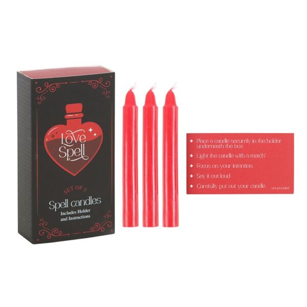 Set of 3 Love Spell Candles in a Box - Image 3