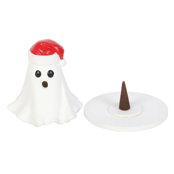 Ghost with Santa Hat Incense Cone Holder - Image 3