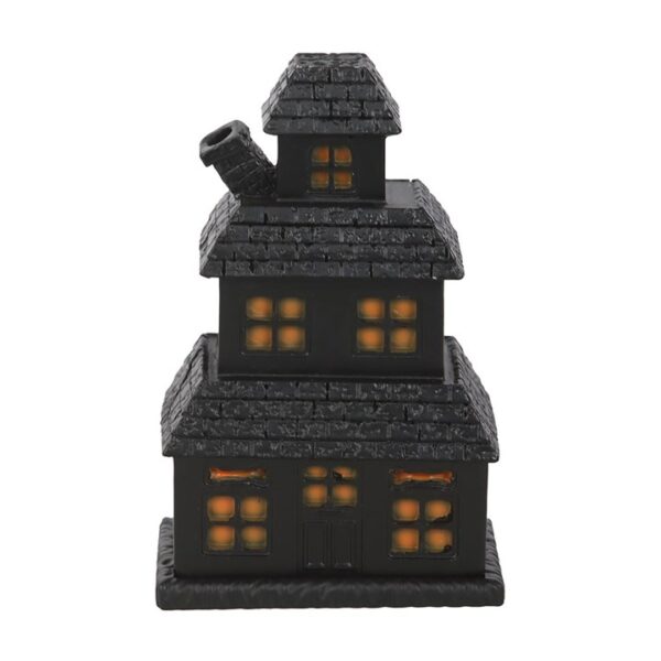 Black Haunted House Incense Cone Holder - Image 2