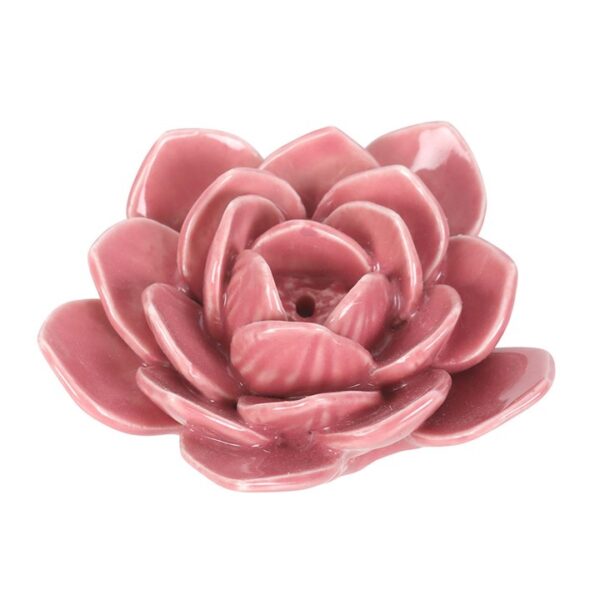 Pink Water Lily Incense Stick Holder - Image 3