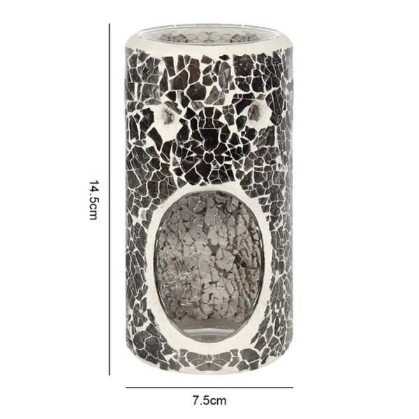 Pillar Gunmetal Grey Crackle Oil Burner and Wax Warmer - Image 3