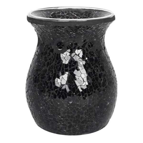 Large Black Crackle Oil Burner and Wax Warmer - Image 3