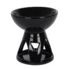 Black Deep Bowl Oil Burner and Wax Warmer - Image 2