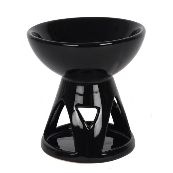 Black Deep Bowl Oil Burner and Wax Warmer - Image 2