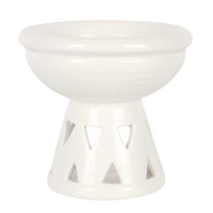 Off White Deep Bowl Oil Burner and Wax Warmer