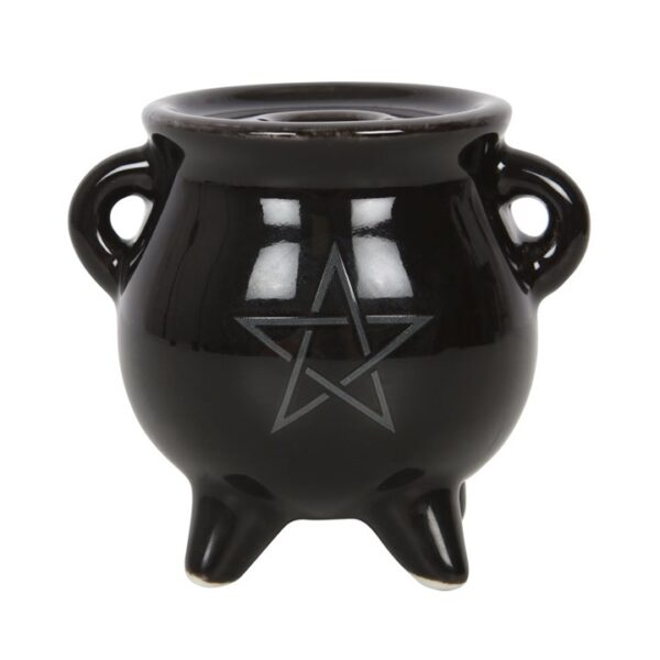 Pentagram Cauldron Ceramic Incense Holder - Image 3