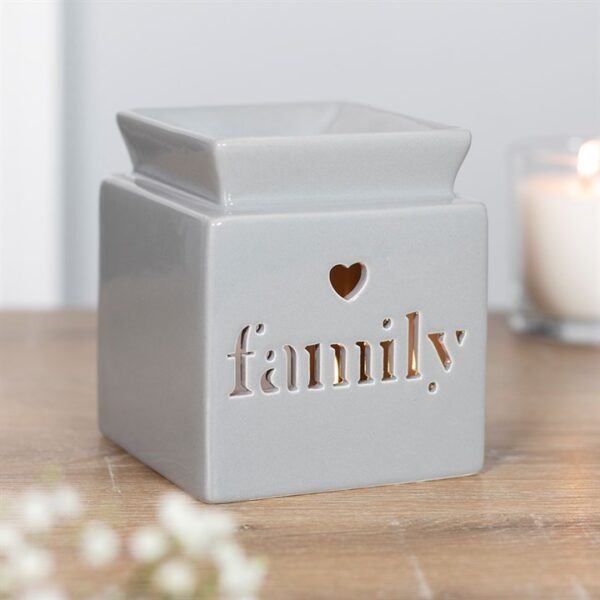 Grey Family Cut Out Oil Burner and Wax Warmer - Image 4