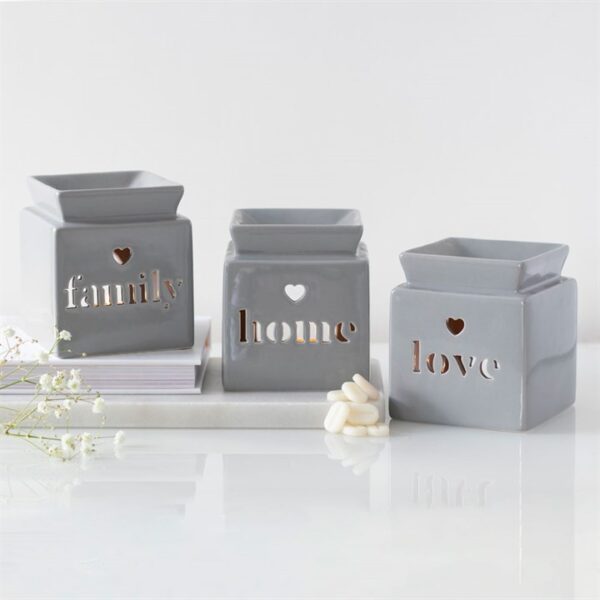 Grey Family Cut Out Oil Burner and Wax Warmer - Image 5
