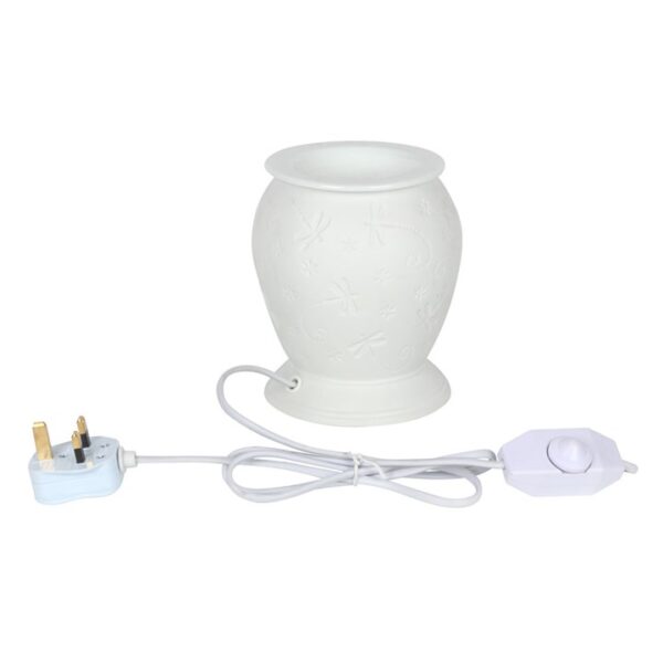 Dragonfly White Ceramic Electric Burner and Wax Warmer - Image 3
