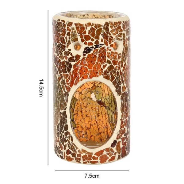 Pillar Brown Crackle Oil Burner and Wax Warmer - Image 3
