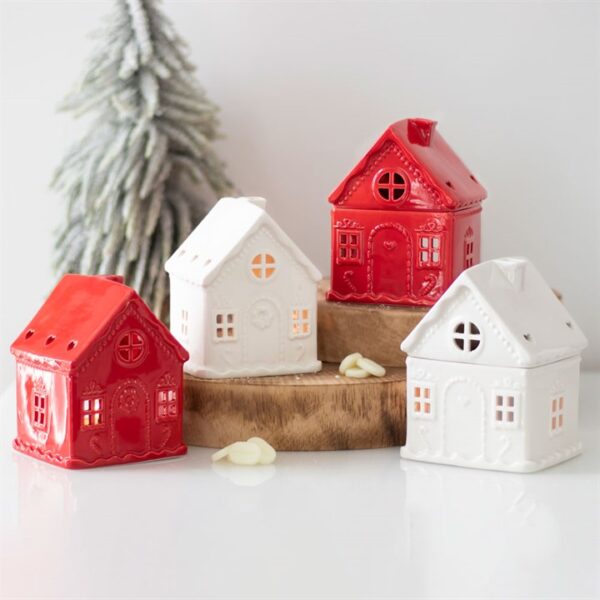 White Gingerbread House Tealight Holder - Image 4