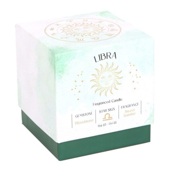 Libra Sweet Jasmine Gemstone Zodiac Candle - Image 4