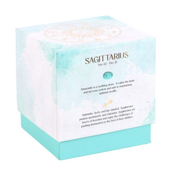 Sagittarius Ylang Ylang & Amber Gemstone Zodiac Candle - Image 3
