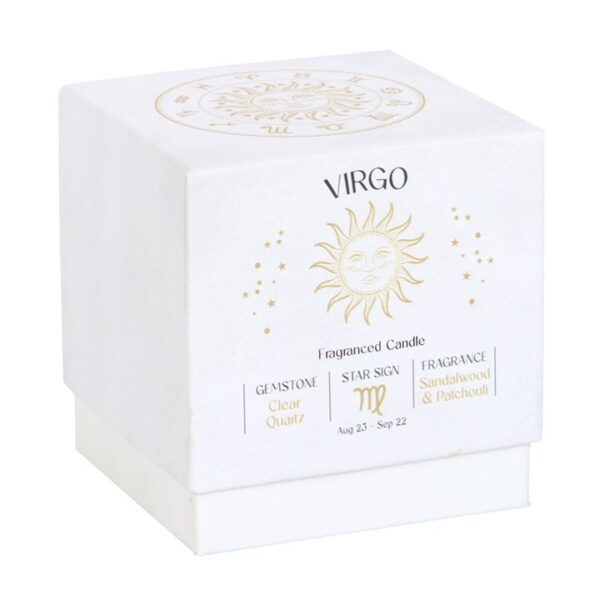 Virgo Sandalwood & Patchouli Gemstone Zodiac Candle - Image 3
