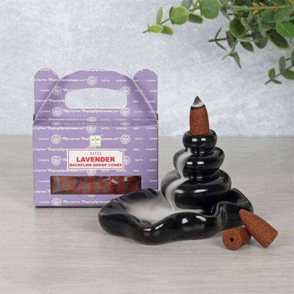 Set of 6 Packets of Satya Lavender Backflow Dhoop Cones - Image 4
