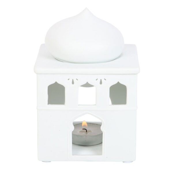 Off White Mosque Oil Burner and Incense Cone Holder - Image 2