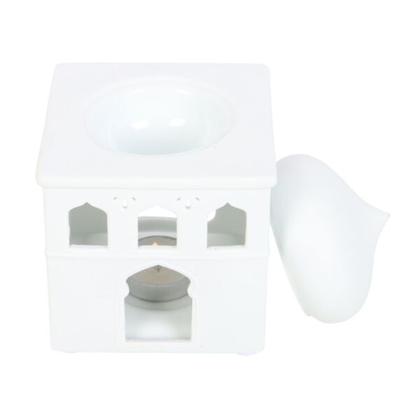 Off White Mosque Oil Burner and Incense Cone Holder - Image 3