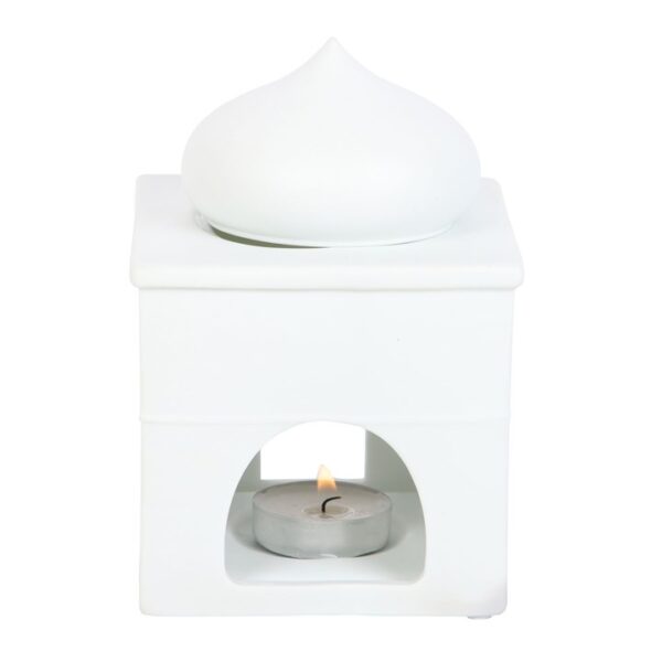 Off White Mosque Oil Burner and Incense Cone Holder - Image 4