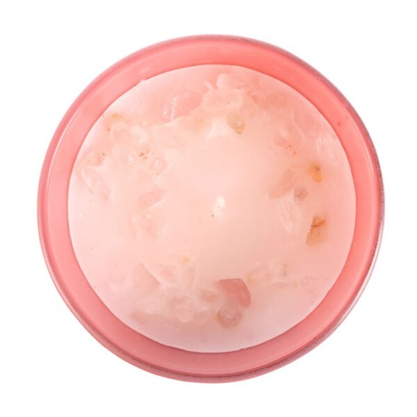 The Sun Rose Quartz Crystal Chip Candle - Image 3