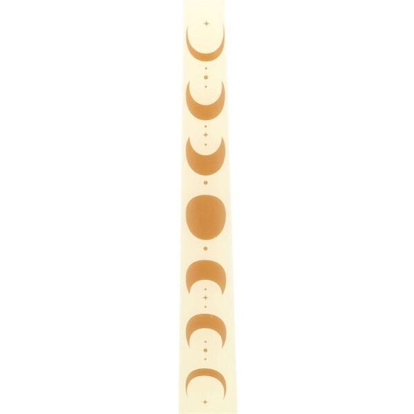 Set of 3 Off White Moon Phases Taper Dinner Candles - Image 4