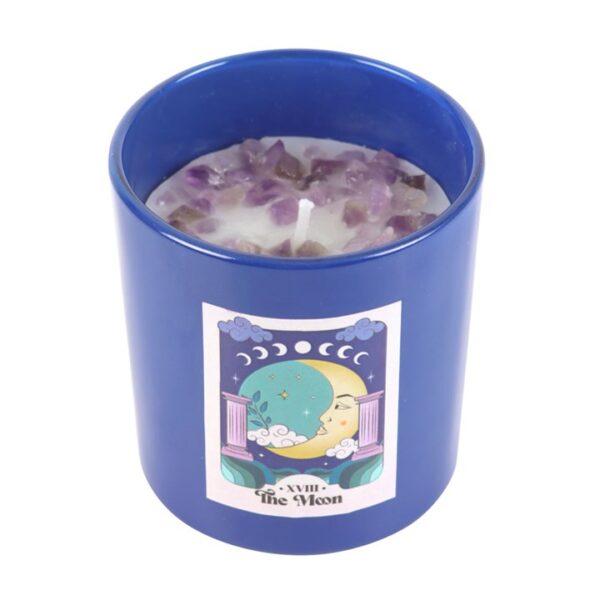 The Moon Amethyst Crystal Chip Candle - Image 2
