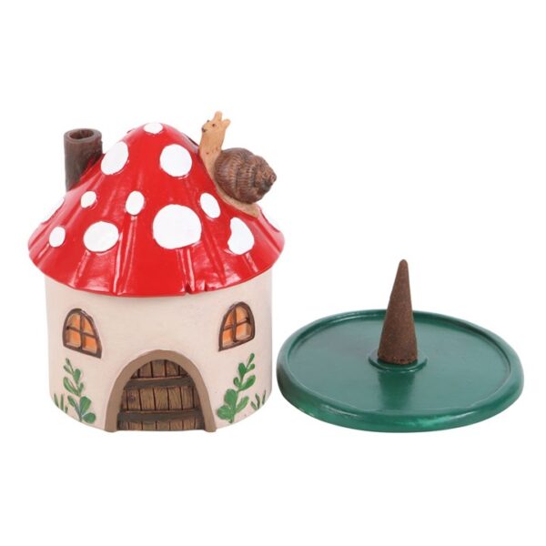 Mushroom House Resin Incense Cone Burner - Image 2