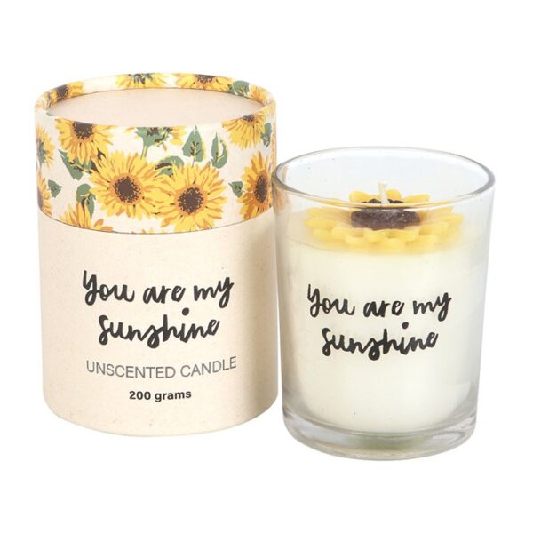 You Are My Sunshine Candle with 3D Sunflower - Image 3