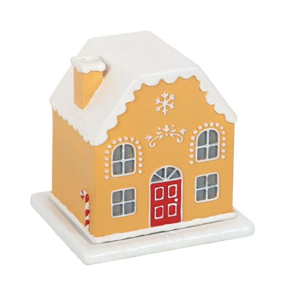 Candy Cane Gingerbread House Incense Cone Holder - Image 2
