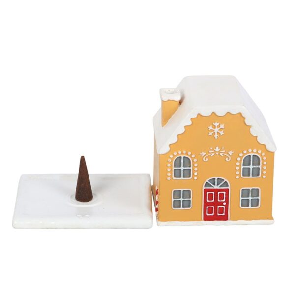 Candy Cane Gingerbread House Incense Cone Holder - Image 3