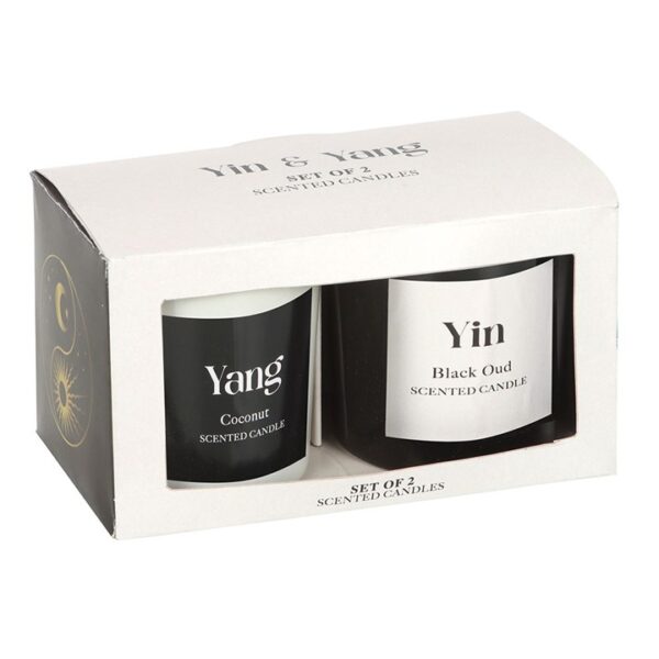 Set of 2 Yin Yang Black Oud and Coconut Candles - Image 2