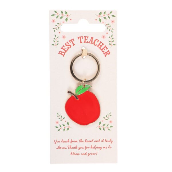 Best Teacher Apple Keyring - Image 2
